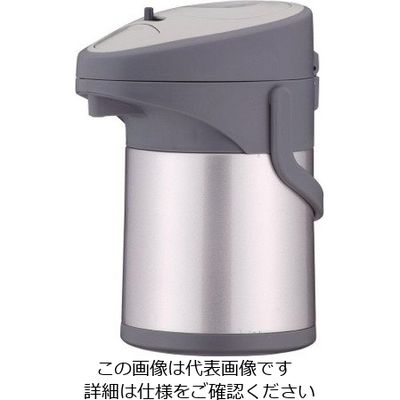 パール金属 ホッとタイム ダブルステンレスエアーポット 2.5L(メタルシルバー) H-6338 1個 63-2753-70（直送品）