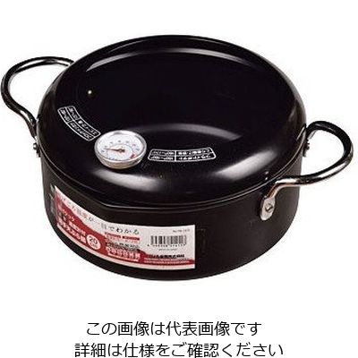 パール金属 揚げクック 鉄製温度計付両手天ぷら鍋 20cm HB-1373 1個 63-2757-45（直送品）