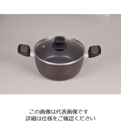 パール金属 ニューチャコ ふっ素加工IH対応ガラス蓋付両手鍋 20cm HB-1669 1個 63-2758-39（直送品）
