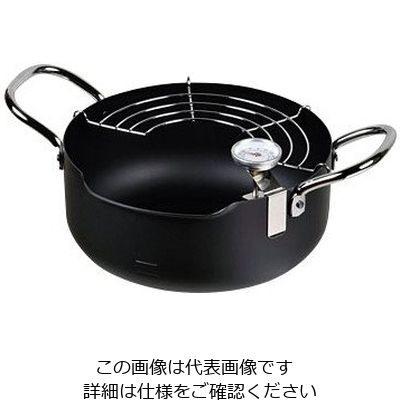 パール金属 メイドインジャパン 鉄製注ぎやすい温度計付天ぷら鍋 20cm HB-1892 1個 63-2759-13（直送品）