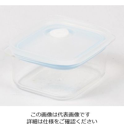 パール金属 Easy Clean 浅型密閉保存容器 S ブルー HB-2627 1個 63-2762-08（直送品）