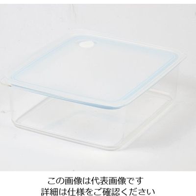 パール金属 Easy Clean 深型密閉保存容器 L ブルー HB-2632 1個 63-2762-13（直送品）