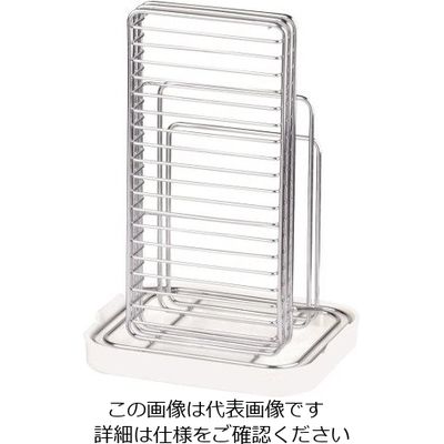 パール金属 シンプルストレージ 包丁・まな板スタンド ホワイト HB-312 1個 63-2764-43（直送品）