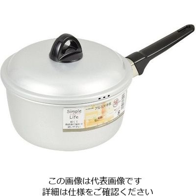 パール金属 シンプルライフ アルミ片手鍋 18cm HB-3440 1個 63-2765-75（直送品）