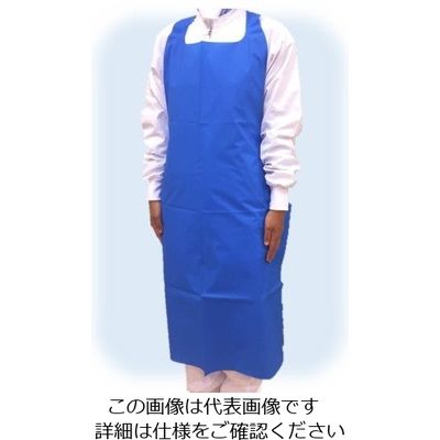 ホワイトマックス ポリエチレンエプロン 厚手 ブルー M 240枚 E-8E B 1ケース(240枚) 63-3000-42（直送品）
