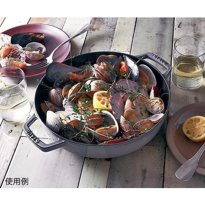 ツヴィリング J.A. ヘンケルス ジャパン ラウンド 両手フライパン 34cm ブラック 40511-073 1個 63-5694-45（直送品）