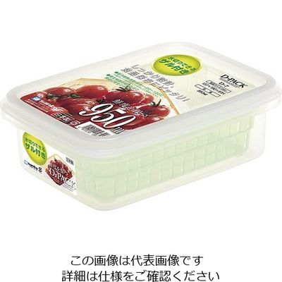 サンコープラスチック ザル付Dパック グリーン D-7 1個 63-5694-81（直送品）