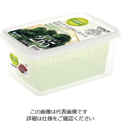 サンコープラスチック ザル付Dパック グリーン D-8d 1個 63-5694-84（直送品）