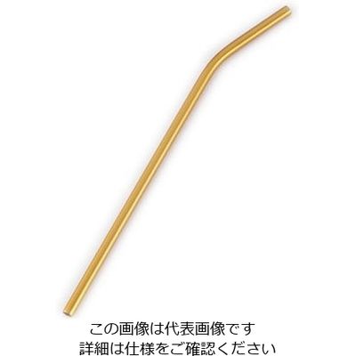 片力商事 カラール アルミストロー(曲がり) ゴールド 63-5698-55 1個（直送品）