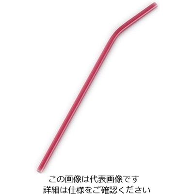 片力商事 カラール アルミストロー(曲がり) レッド 63-5698-56 1個（直送品）