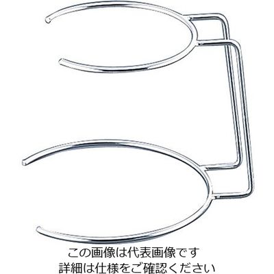遠藤商事 18ー8 2段陶器皿スタンド シルバー 63-5707-02 1個（直送品）