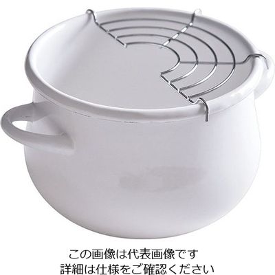 アズワン コージークック ホーローミニ天ぷら鍋 16cm 63-5693-20 1個（直送品）