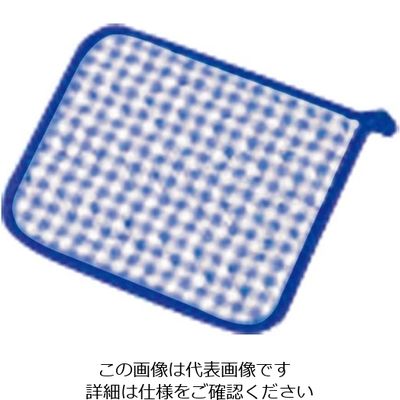遠藤商事 チェック布製ポットホルダー ブルー 63-5693-75 1個（直送品）