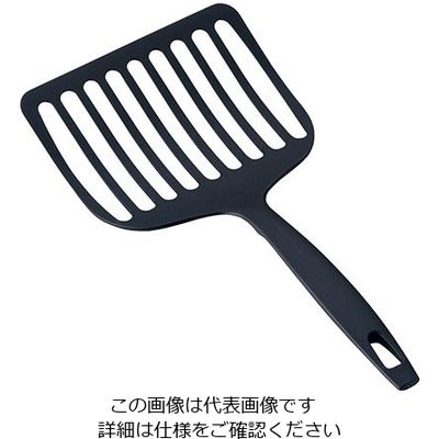 アルティス ホームシェフ しなるワイドターナー ブラック 63-5695-27 1個（直送品）