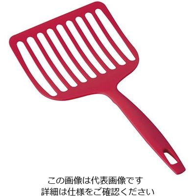 アルティス ホームシェフ しなるワイドターナー レッド 63-5695-25 1個（直送品）