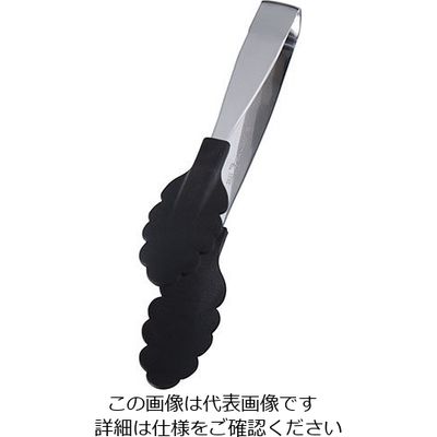 田辺金具 18ー0 抗菌 耐熱カラートング ミニ ブラック 63-5696-45 1個（直送品）