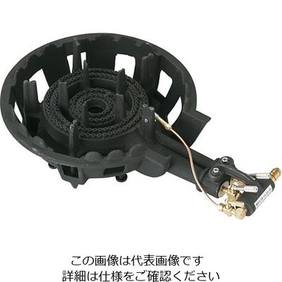 大栄産業 鋳物コンロ(二重) パイロット付 12・13A DE-21JPSC 1個 63-5696-96（直送品）