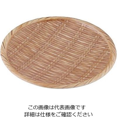 遠藤商事 JB メラミン竹模様丸皿 ブラウン S JB-B711BR 1個 63-5713-25（直送品）
