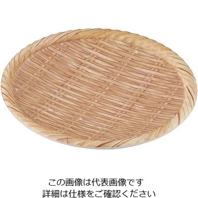遠藤商事 JB メラミン竹模様丸皿 ブラウン M JB-B735BR 1個 63-5713-27（直送品）