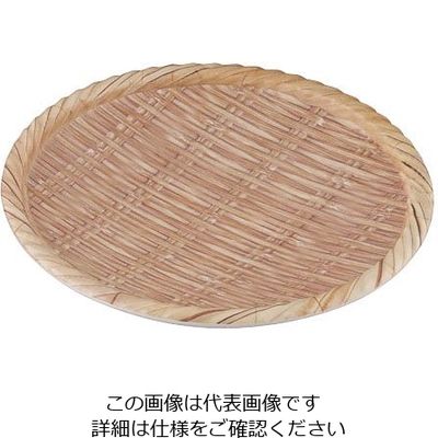 遠藤商事 JB メラミン竹模様丸皿 ブラウン L JB-B736BR 1個 63-5713-29（直送品）