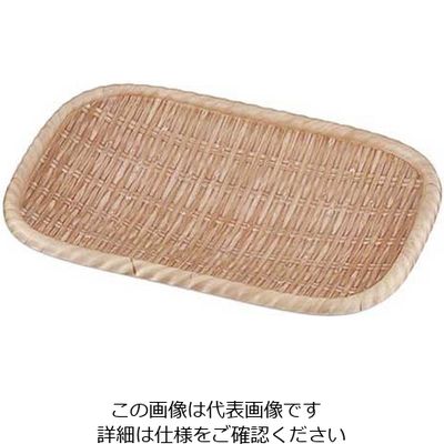 遠藤商事 JB メラミン竹模様長角皿 ブラウン L JB-B734BR 1個 63-5713-87（直送品）