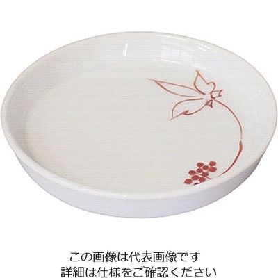 遠藤商事 そば薬味皿 うこぎ(赤) 2707-360 1個 63-5713-98（直送品）