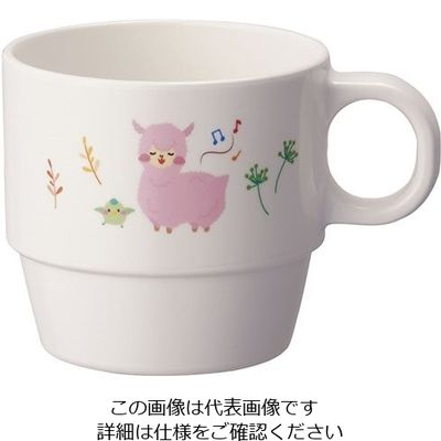 台和 メラミン食器 アルパカーナ 白 手付きカップ MN130ALW 1個 63-5715-14（直送品）
