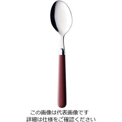 高桑金属 トラッドカトラリー レッド デザートスプーン 63-5707-78 1個（直送品）