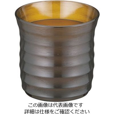 遠藤商事 スタッキング ガラ入れ 大 アンバー 63-5713-18 1個（直送品）