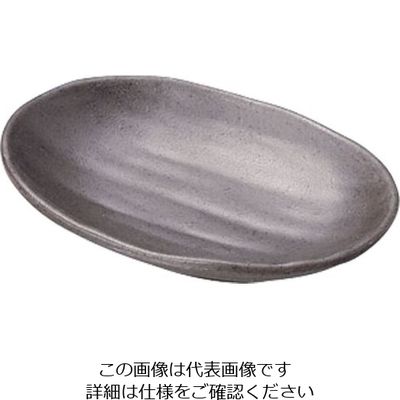 マイン メラミンウェア 茶 小判皿 小 M11-571 1個 63-5717-17（直送品）