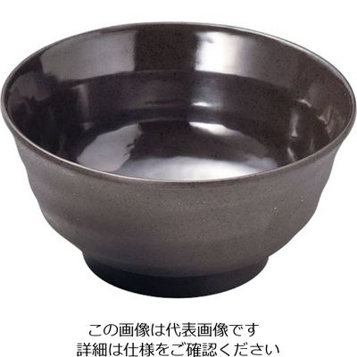 マイン メラミンウェア 茶 どんぶり 大 M11-576 1個 63-5717-28（直送品）