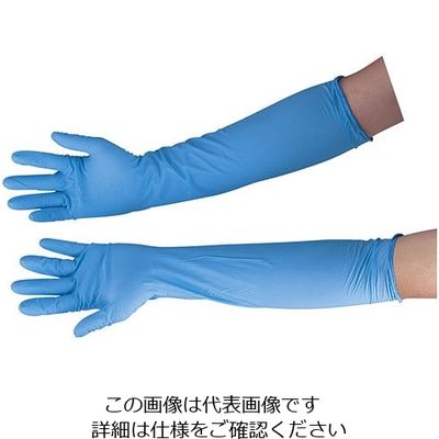 中部物産貿易 ニトリーノロング500 ブルー 50枚入 M 63-5720-24 1セット(50枚)（直送品）