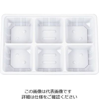 遠藤商事 夢彩ごぜん 50枚入 中仕切6 白 TSR-BOX90-60 1セット(50枚) 63-5719-38（直送品）