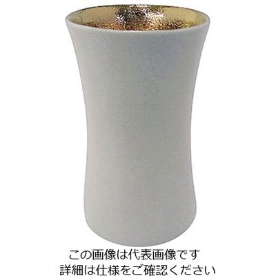 遠藤商事 白マット吹内金塗り杵型ビア(大) 21805-216 1個 63-5719-50（直送品）