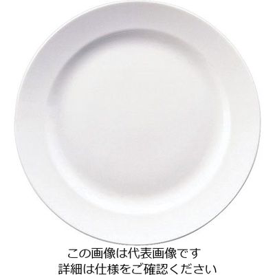 ウェッジウッド ホワイトコノート フラットプレート 20cm 3108 1個 63-5719-61（直送品）
