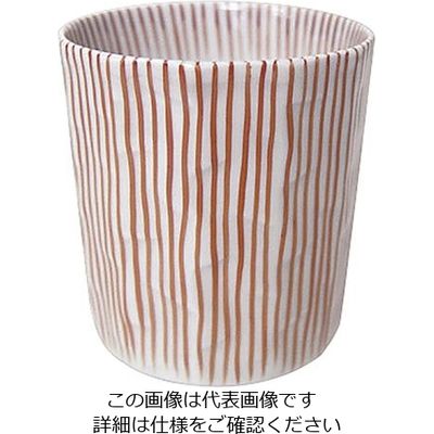 遠藤商事 錦赤十草面取湯呑(小) 21208-411 1個 63-5719-80（直送品）