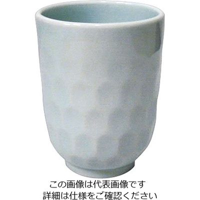 遠藤商事 青白磁亀甲寿司湯呑 21407-28 1個 63-5719-79（直送品）