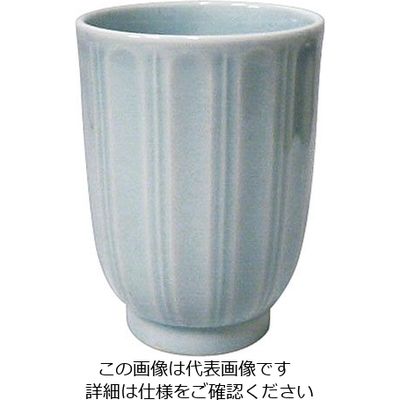遠藤商事 青白磁彫寿司湯呑 21407-27 1個 63-5719-78（直送品）