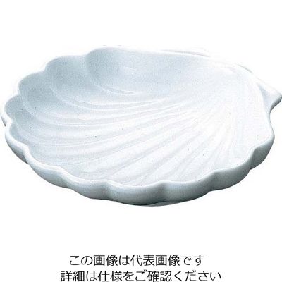 ロイヤル シェルディッシュ No.180 20cm ホワイト 63-7110-80 1個（直送品）