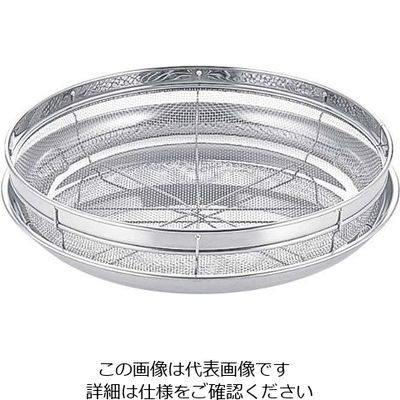 金伊工業 18ー8 浅ザル&トレーセット ネット入 19cm 63-7120-81 1セット（直送品）