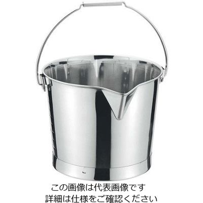大屋製作所 クローバー 18ー8 口付バケツ 目盛付 10L 63-7120-89 1個（直送品）