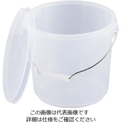アズワン PP バケツ 13L POー13A 蓋付 乳白色 63-7120-95 1個（直送品）
