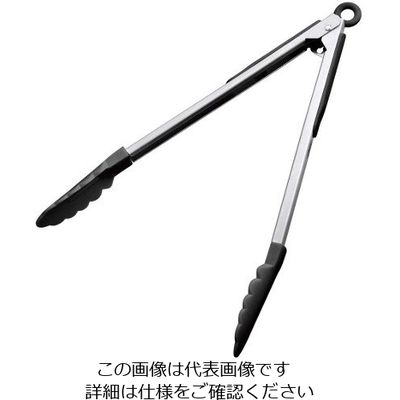 ジーエスホームプロダクツジャパン ナイロン 万能トング ロック付 9インチ 黒 KBーKE0118/BK 63-7126-86 1個（直送品）