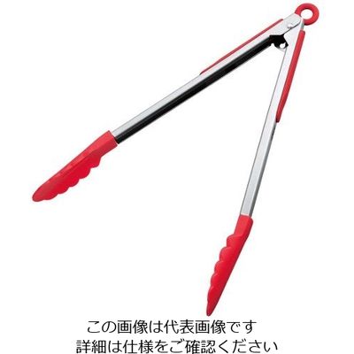 ジーエスホームプロダクツジャパン ナイロン 万能トング ロック付 12インチ 赤 KBーKE0119/RD 63-7126-89 1個（直送品）