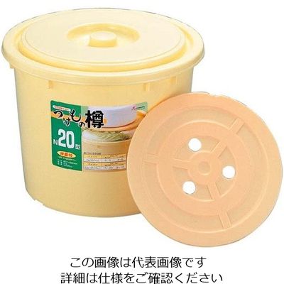 リス ポリエチレン つけもの樽 NI 5型(押し蓋付) 63-7133-96 1個（直送品）