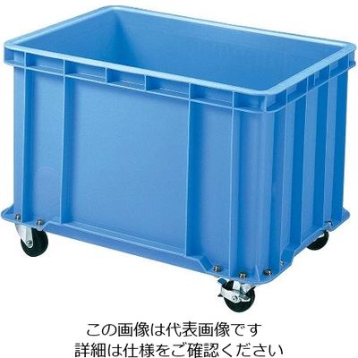 アズワン セキスイ ボックスコンテナー Sー100 キャスター付・底栓付 ブルー 63-7136-78 1個（直送品）