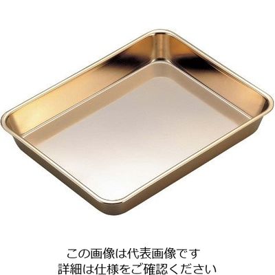 江部松商事 18ー8 浅型角バット(金メッキ付)4枚取 63-7149-69 1個（直送品）