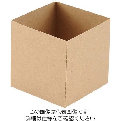 天満紙器 キューブカップ60(茶無地)CB12(100枚入) 63-7146-47 1枚(100枚)（直送品）