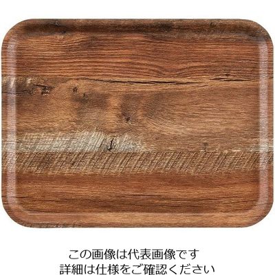 江部松商事 ヴィンテージウッド調トレー 艶消しノンスリップ MA2435E87 ブラウンオーク 63-7152-28 1個（直送品）