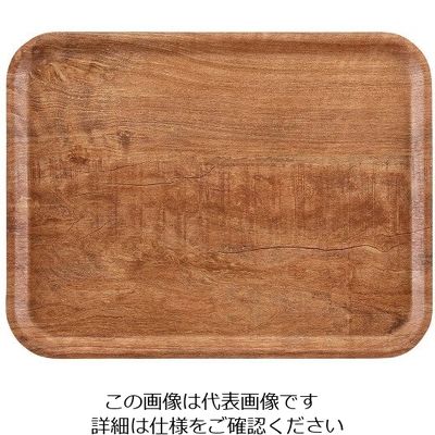 江部松商事 ヴィンテージウッド調トレー 艶消しノンスリップ MA2028E90 ブラウンオリーブ 63-7152-36 1個（直送品）